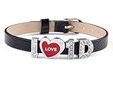 Imixlot Women's Wristband Bracelets 1d I Love One Direction Black