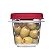 Rubbermaid Easy Find Lids Meal Prep Food Storage Containers, 60-Piece Set, Racer Red
