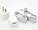 VMwireless 2X USB and 2X Wall Home CHARGER For Iphone 5/5S/5C/6/6S/7PLUS Ipod Touch 5G/NANO 7G IPAD 4, IPAD MINI/MINI 2, Ipad AIR/AIR 2, Compatible with IOS 9 (WHITE)