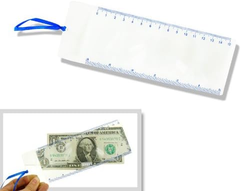 Bookmark Magnifier with Ruler - 3X Magnification - Transparent