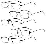 Eyekepper 5-Pack Straight Thin Stamped Metal Frame