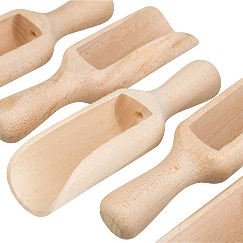 Smart-Planet Gewürzschaufel Set 10 Stück - Mini Gewürzlöffel ca. 8 cm - Füllschaufel Holz - Holzschaufel - Holzlöffel… – Bild 4