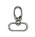 Generic Silvery 1 Inches Inside Diameter Oval Ring Lobster Clasp Claw Swivel Lobster Snap Clasp Hook for Strap Pack of 10