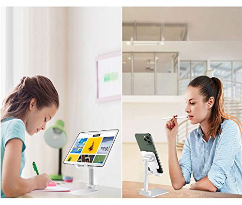 Babacom Handy Ständer, Tablet Ständer Verstellbare Winkel Höhe Aluminium Kratzfest kompatibel,Halterung für Ipad Phone,Samsung,Huawei,Xiaomi