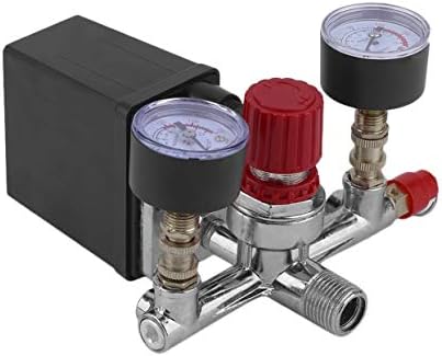 AMPM24US Heavy Duty 90-120 PSI Air Compressor Pressure Switch Control Valve Manifold Regulator Gauges Auto Load Unload