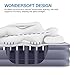 WonderSleep Classic Series Twin Size Air Mattress with DreamCoil Supporting Technology [Comfort Raised Airbed], Portable Air Bed Height 20