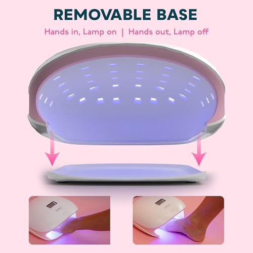 SUNUV SUN4 UV LED Nail Dryer Lamp for Shellac Manicure Gel with 4 Timer, LCD Display, Sensor and Dual Speed Drying (Pink)