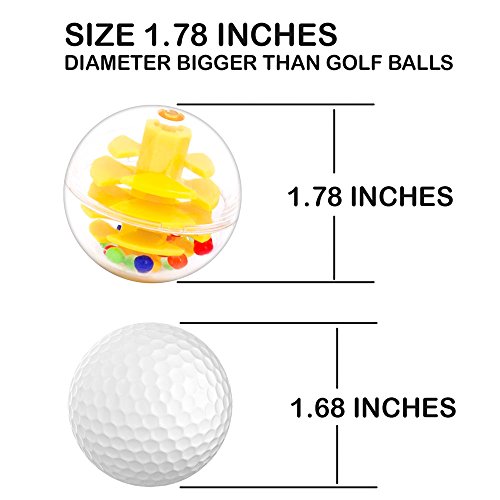 WEofferwhatYOUwant 6-Pack Replacement Balls – Clear PC Plastic Rattle Balls for Ball Drop Towers – Large 1.8 Inch Safe Baby Toy – Durable, Montessori-Compatible, 9M+