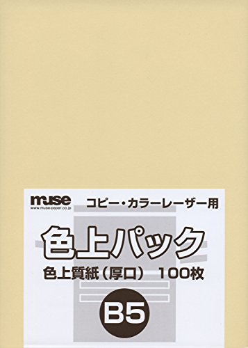 ミューズ 色上質紙 色上質パック B5規格 78kg うすだいだい 100枚入り