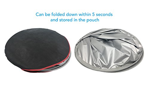 LykusSource Car Windshield Cover, Snow Cover, Sun Shades, Protect Against Snow, Ice, Frost, Fallen Leaves and Others, Quick Setup and Fold within 5 Seconds, 58 x 43 inch