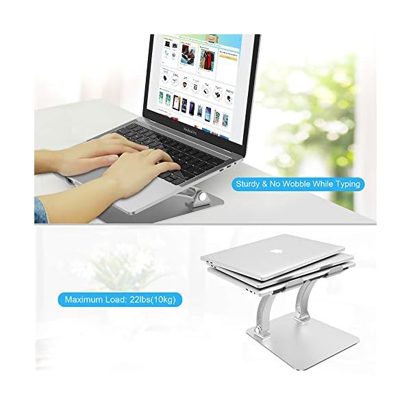 Soporte de Portátil Ajustable, para 7-17 pulgadas MacBook / Ordenador Portátil, Aleación de Aluminio - Imagen 5