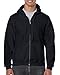 Gildan Activewear 50/50 Full-Zip Hooded Sweatshirt, L, Black
