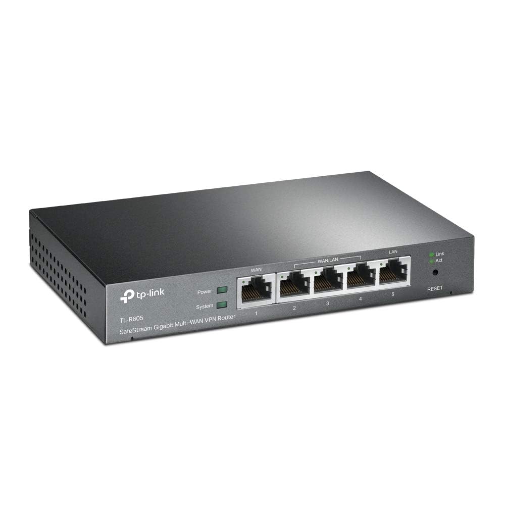 TP-Link SafeStream Busniess Gigabit Multi-WAN VPN Router, Supports IPsec/PPTP/L2TP, Up to 20 Ipsec VPN Tunnels, Easy Management (ER605)
