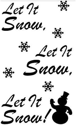 SNOW Wine Bottle Decals/Stickers Let It 16 x 9 Cm Any Colour, Made In Yorkshire By 1st-Class-Designs