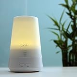 Essential Oil Diffuser Electric for Ultrasonic Aromatherapy with Timer & Lights By Shalu, 100 Ml (White)