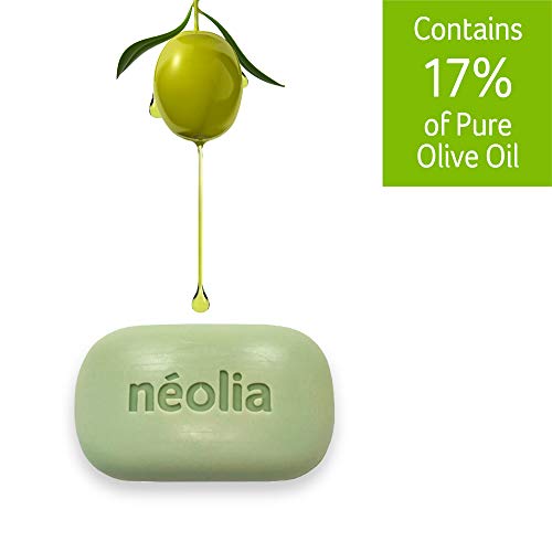 Neolia Natural Olive Oil Soap Bar (8 Pack): Gentle Green Bar Soap Made with Organic Italian Extra Virgin Olive Oil & Aloe. Ideal Natural Soap for Dry Skin. Gentle Natural Soap for Sensitive Skin.