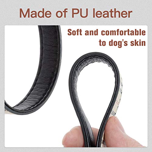 KOOLTAIL Soft Leather Puppy Dog Collar - Cute Plaid Dog Collars for Puppies & Cats - 3 Pack Durable PU Leather Collar with Bell for Pets Daily Wearing