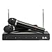 Dual Cordless Wireless Mic Microphone with Receiver