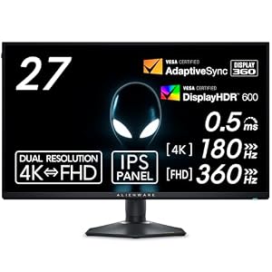 【Amazon.co.jp限定】Dell AW2725QF-A 27インチ デュアル解像度(4K/FHD) Alienware ゲーミングモニター