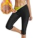 women's neoprene hot sweat slimming pants weight loss sauna shaper capris-M