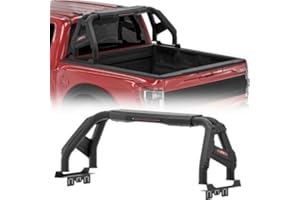 TOKMOWIN Roll Bar for Pickup Truck, Adjustable Sport Chase Rack Universal Fit Full Sizes & Mid Size Pickup Trucks, Compatible with Tacoma,Tundra,Ford F-150/F-250/F-350,Ram 1500/2500/3500,Silverado,Sierra,Titan