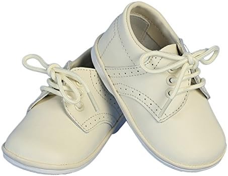 Angels Garment Little Boys Ivory Stitch Leather Christening Shoes 6 Toddler