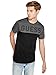 GUESS Factory Men's Rendor Logo Color-Block Crewneck Short Sleeve Tee Jet Black