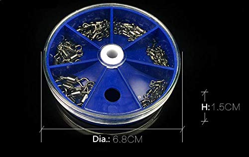 売れ筋介護用品も スイベルスナップ ポンド 95ポンド バレル ローリング ニッケル アクセサリー 海水 1 4 6 8 10 12 ブラック コネクター B07mkhc7rx 釣り Drchoer コーティング 釣り道具 釣り針 サイズ ライン スイベル 75個 ボックス ステンレススチール