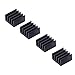 Mudder 8 Piece Black Aluminum Heatsink Cooler Cooling Kit for Raspberry Pi 3, Pi 2, Pi Model B+