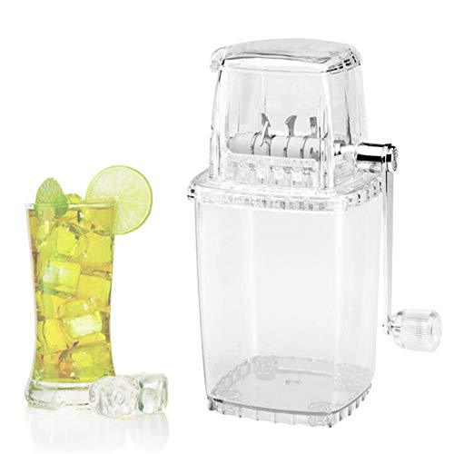 Manual Ice Crusher,Hand Crank Ice Shaver,Manual Ice Crusher Shaver Snow Cone Maker Machinefor Home Bar