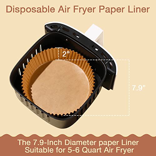 Ephras 50PCS Disposable Air Fryer Paper Liners, Parchment Paper for Air