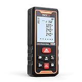 PRO Laser Measure 328Ft with Electronic Angle sensor, Tripod Screw Hole, 2.25" Large Backlit LCD, Delay Measure Mode, Measure Angle/Distance/Area/Volume, Portable Bag and Batteries Included - S3-100