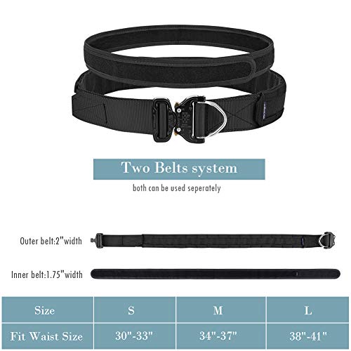 Tactical Belt 2 Inch Battle Molle Belt with Cobra Buckle Gun Belt Quick