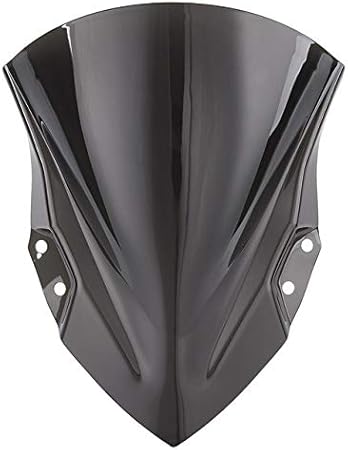 Amazon オートバイのフロントガラスイリジウムフロントガラスブラックファスナーナットボルト付きカワサキニンジャ400 18 19 黒 スクリーン本体 車 バイク