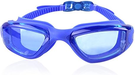 Pro Swim Goggles | Blue | Super Comfortable Shatterproof Watertight Triathlon Sporty Goggles with Anti-Fog UV Protection Lenses and Adjustable Strap | Excellent for Men or Women | 1297.1