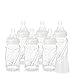 Evenflo Feeding Glass Premium Proflo Vented Plus Bottles for Baby, Infant and Newborn - Helps Reduce Colic - Clear, 4 Ounce (Pack of 6) primary