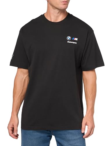 Puma T-Shirt BMW M Motorsport Essentials avec Logo pour Homme, Noir Fh24, Taille L