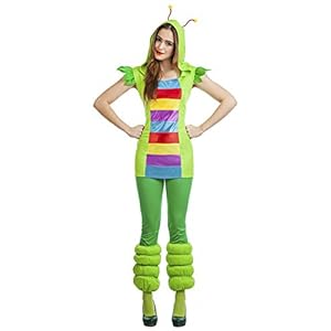 Disfraz  Gusanita Multicolor Mujer Adulto