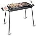 Giantex BBQ Grill Charcoal Barbecue Cooker Portable Home Outdoor Camping Picnics Grill w/Adjustable Legs Stainless Steel Mesh Non-Stick Tray Removable Charcoal Basin (BBQ Grill w/Adjustable Legs)