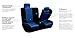 FH Group FB060115 Trendy Elegance Full Set Car Seat Covers, Airbag Compatible & Split Bench, Blue/Black Color - Fit Most Car, Truck, SUV, or Van