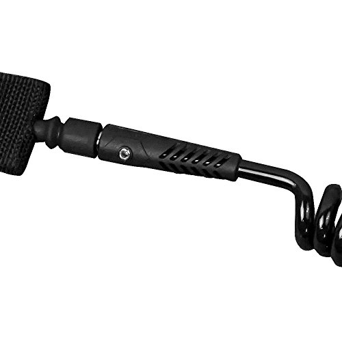Stand Up Paddleboard Leash - 10 Foot Coil Leash for SUPs and More - Comes with Ultra Soft Padded Ankle Cuff and Fits Into Standard Board D Rings