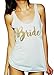 Emdem Apparel Bride Wedding Womens Bridal Tank Top White Gold Sm