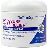 TriDerma MD Pressure Sore Relief Healing Cream for Bed Sores Treatment, Ulcers, Pressure Sores, Wound Healing, Chafed Skin and Hard-to-Heal Skin Sores with Calendula and AP4 Aloe
