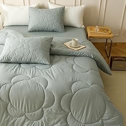 CLOTHKNOW Grayish Blue Comforter Set California
