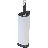 Clorox Covered Toilet Brush and Caddy with Splash Guard &amp; Non-Skid Base, 2-Piece, White