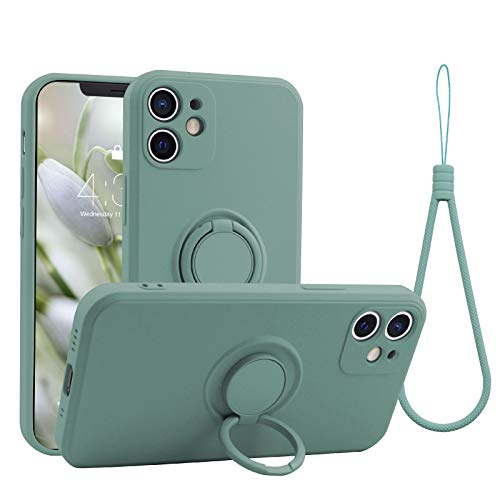 ABITKU Compatible with iPhone 12 Mini Case, Silicone with 360°Ring