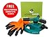 Homey Oasis Lawn Sprinkler - Premium Quality - 360 Degree Rotating + Free Garden Gloves (CE Approved)