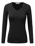 JJ Perfection Women's Classic V-Neck Long Sleeve T-Shirt (S-3XL)