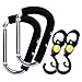 Lupantte Mommy Shopping Hook, Universal Stroller Hook Clips, 4 Pack X-Large 6.7x4.1 Inch, Great Accessory for Walking, Carry Baby Diaper Bags, Groceries, Clothing, Purse. etc