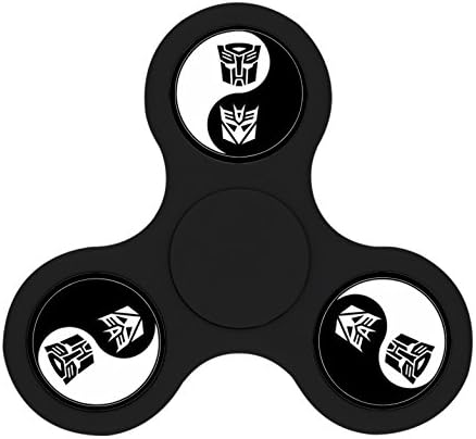 Transformers Logo (Black) Hand Spinner EDC Fidget Toy With Highly Speed Finger Tri-Spinner Relief Safety Toys for Focus, Kids &amp; Adults
